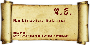 Martinovics Bettina névjegykártya