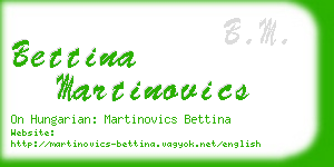 bettina martinovics business card